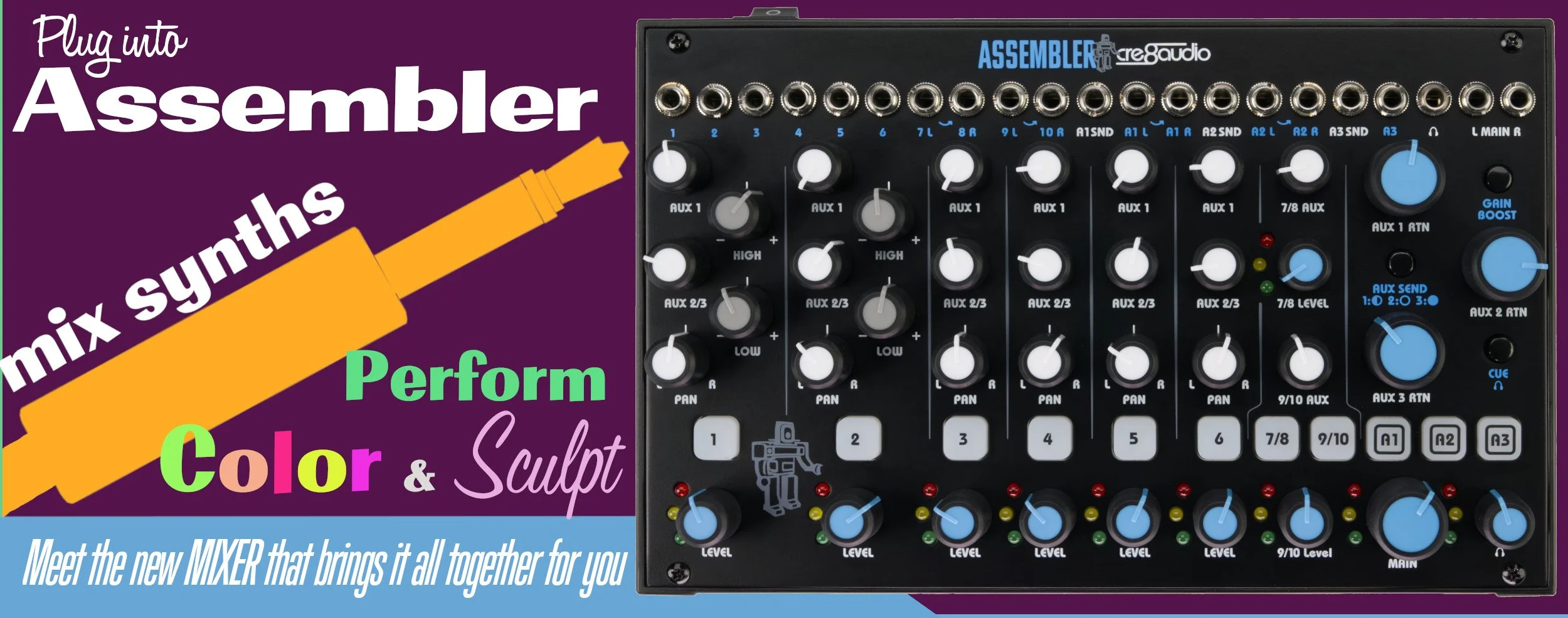 Cre8audio Assembler モジュラーシンセ対応ステレオミキサー Cre8audio Assembler モジュラーシンセ対応ステレオミキサー